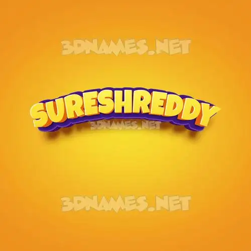 sureshreddy in Orange Toon style - 3D name wallpaper