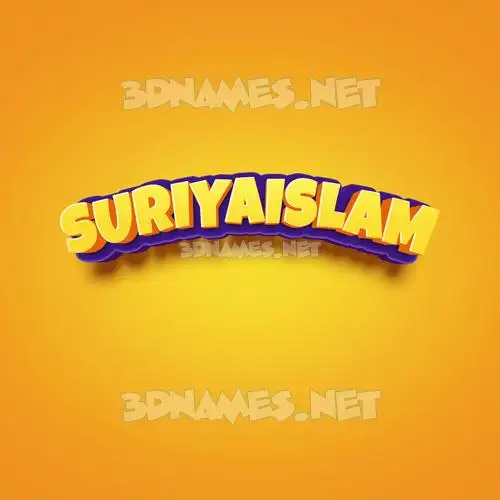 suriyaislam in Orange Toon style - 3D name wallpaper suriyaislam in Orange Toon style - 3D name wallpaper