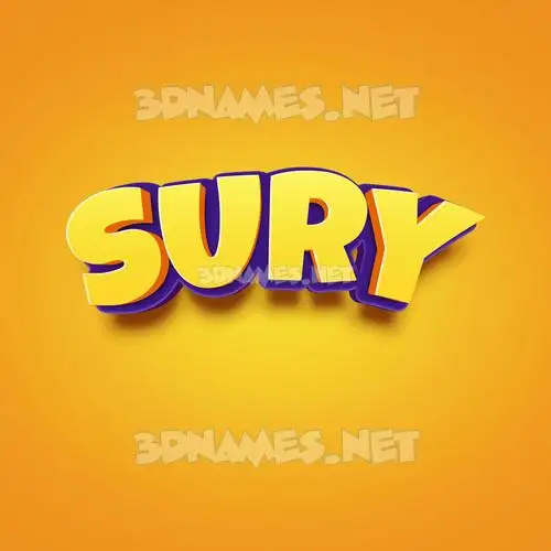 sury in Orange Toon style - 3D name wallpaper sury in Orange Toon style - 3D name wallpaper