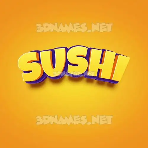 sushi in Orange Toon style - 3D name wallpaper sushi in Orange Toon style - 3D name wallpaper