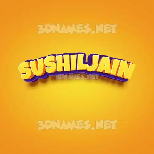 sushiljain in Orange Toon style - 3D name wallpaper sushiljain in Orange Toon style - 3D name wallpaper
