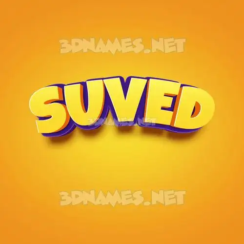 suved in Orange Toon style - 3D name wallpaper