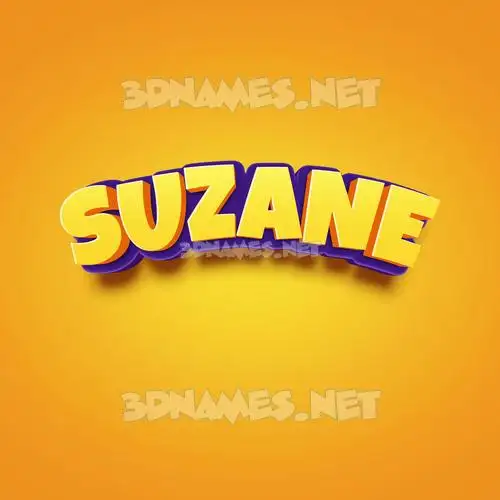 suzane in Orange Toon style - 3D name wallpaper