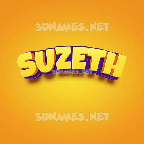 suzeth in Orange Toon style - 3D name wallpaper