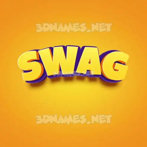 swag in Orange Toon style - 3D name wallpaper swag in Orange Toon style - 3D name wallpaper