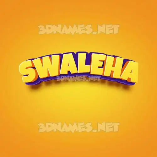 swaleha in Orange Toon style - 3D name wallpaper swaleha in Orange Toon style - 3D name wallpaper