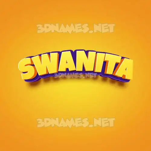 swanita in Orange Toon style - 3D name wallpaper
