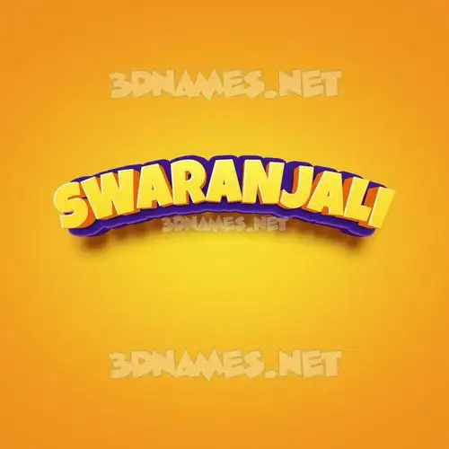 swaranjali in Orange Toon style - 3D name wallpaper swaranjali in Orange Toon style - 3D name wallpaper