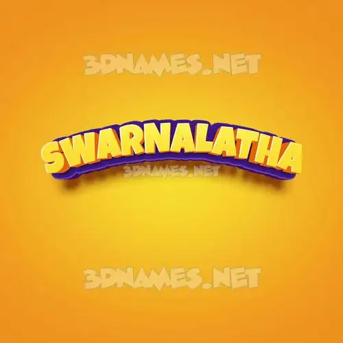 swarnalatha in Orange Toon style - 3D name wallpaper