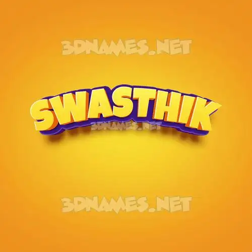 swasthik in Orange Toon style - 3D name wallpaper swasthik in Orange Toon style - 3D name wallpaper