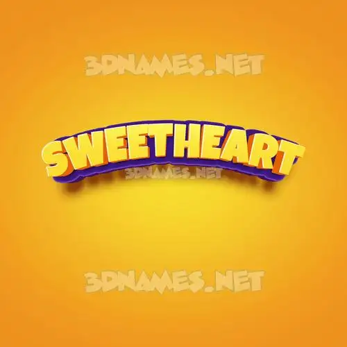 sweetheart in Orange Toon style - 3D name wallpaper sweetheart in Orange Toon style - 3D name wallpaper