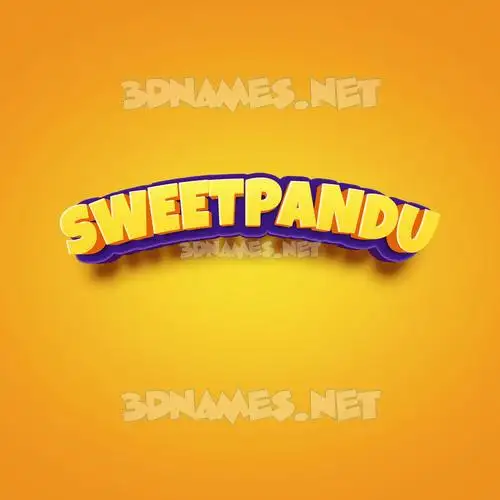 sweetpandu in Orange Toon style - 3D name wallpaper sweetpandu in Orange Toon style - 3D name wallpaper
