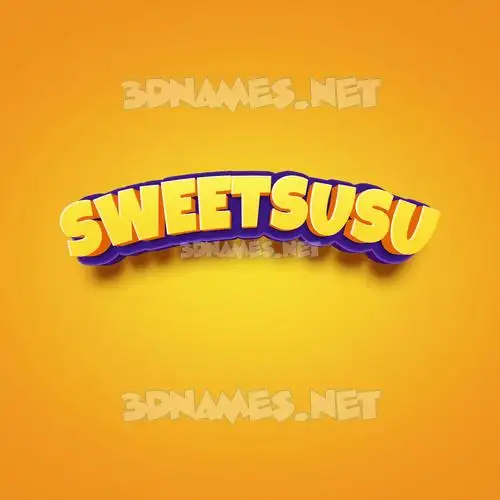 sweetsusu in Orange Toon style - 3D name wallpaper