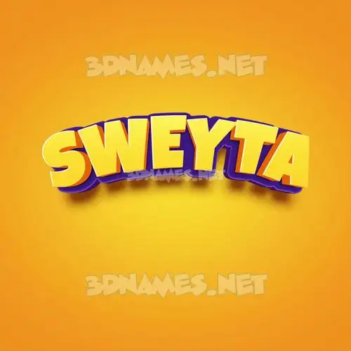 sweyta in Orange Toon style - 3D name wallpaper
