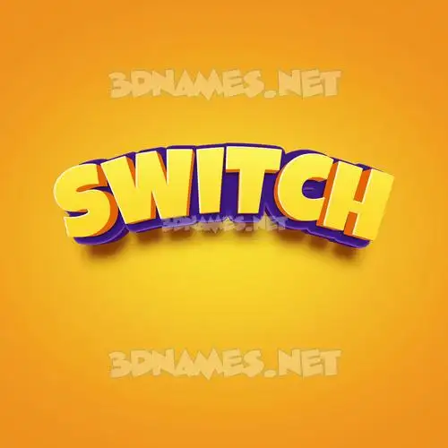 switch in Orange Toon style - 3D name wallpaper