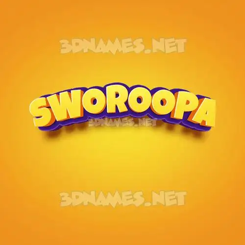 sworoopa in Orange Toon style - 3D name wallpaper sworoopa in Orange Toon style - 3D name wallpaper