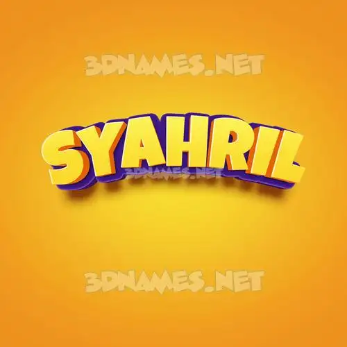 syahril in Orange Toon style - 3D name wallpaper syahril in Orange Toon style - 3D name wallpaper