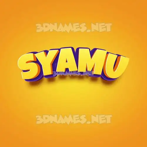 syamu in Orange Toon style - 3D name wallpaper syamu in Orange Toon style - 3D name wallpaper