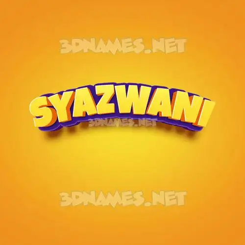 syazwani in Orange Toon style - 3D name wallpaper syazwani in Orange Toon style - 3D name wallpaper
