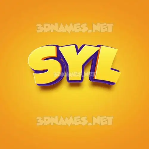 syl in Orange Toon style - 3D name wallpaper syl in Orange Toon style - 3D name wallpaper