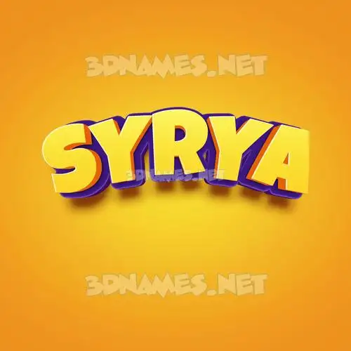 syrya in Orange Toon style - 3D name wallpaper syrya in Orange Toon style - 3D name wallpaper