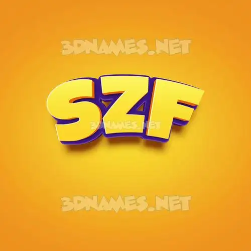 szf in Orange Toon style - 3D name wallpaper szf in Orange Toon style - 3D name wallpaper
