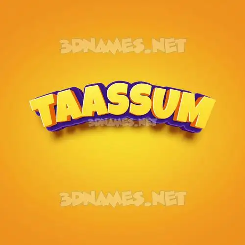 taassum in Orange Toon style - 3D name wallpaper taassum in Orange Toon style - 3D name wallpaper