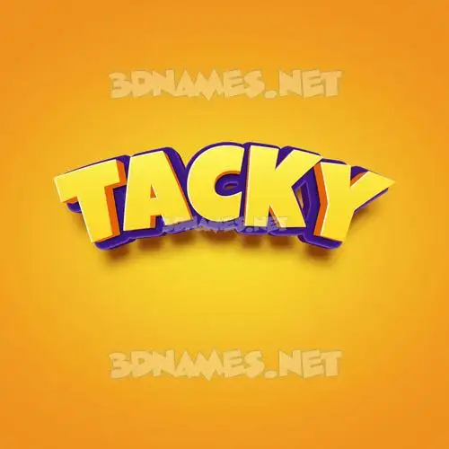 tacky in Orange Toon style - 3D name wallpaper tacky in Orange Toon style - 3D name wallpaper