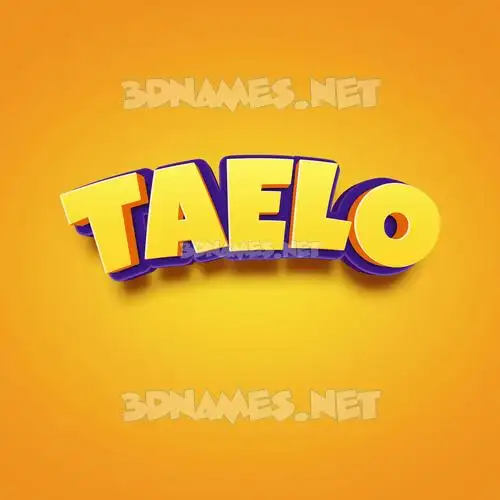 taelo in Orange Toon style - 3D name wallpaper taelo in Orange Toon style - 3D name wallpaper