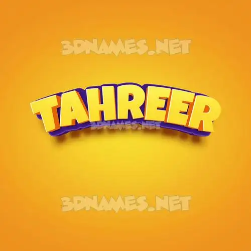 tahreer in Orange Toon style - 3D name wallpaper tahreer in Orange Toon style - 3D name wallpaper