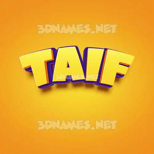 taif in Orange Toon style - 3D name wallpaper taif in Orange Toon style - 3D name wallpaper