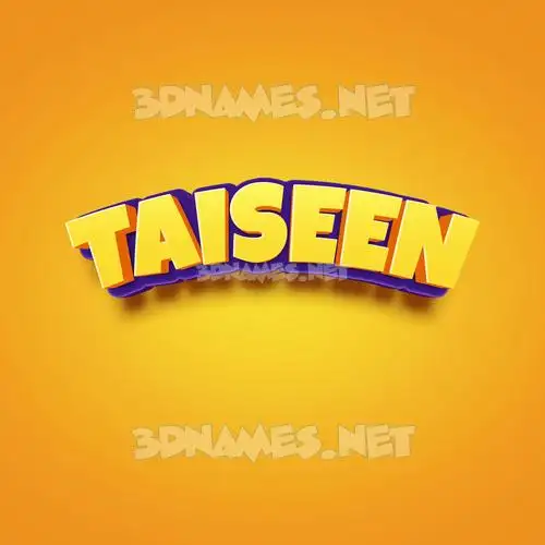 taiseen in Orange Toon style - 3D name wallpaper