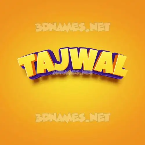 tajwal in Orange Toon style - 3D name wallpaper tajwal in Orange Toon style - 3D name wallpaper