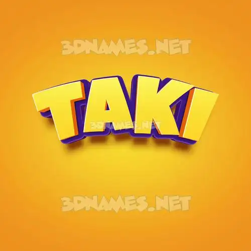 taki in Orange Toon style - 3D name wallpaper taki in Orange Toon style - 3D name wallpaper