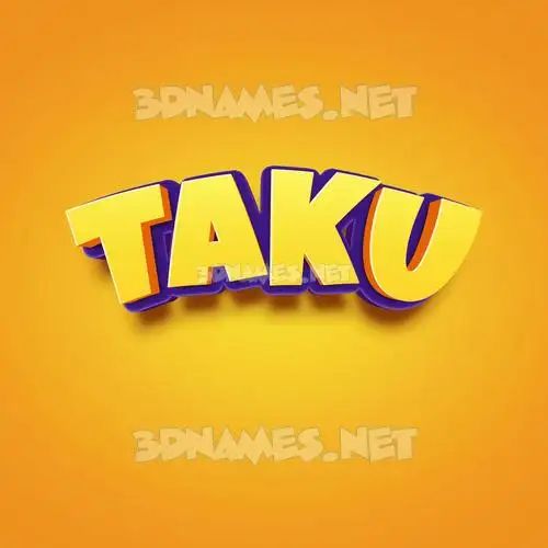taku in Orange Toon style - 3D name wallpaper taku in Orange Toon style - 3D name wallpaper