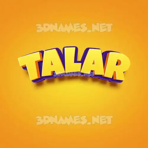 talar in Orange Toon style - 3D name wallpaper talar in Orange Toon style - 3D name wallpaper