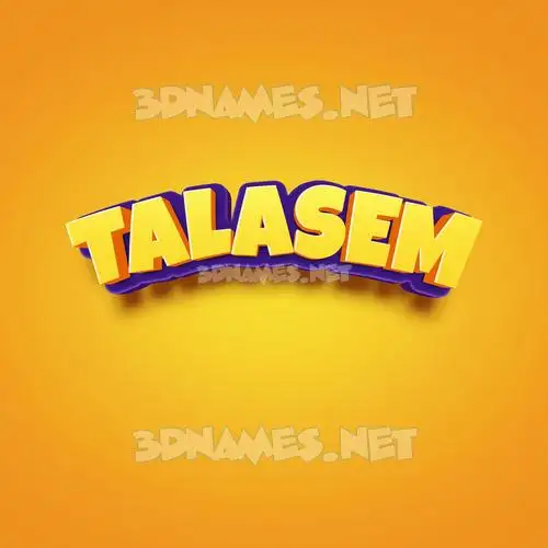 talasem in Orange Toon style - 3D name wallpaper talasem in Orange Toon style - 3D name wallpaper