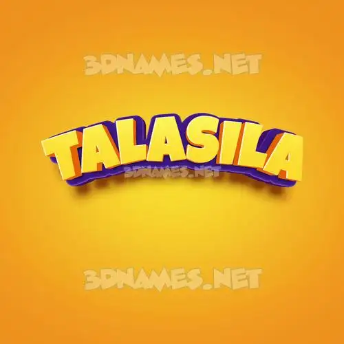 talasila in Orange Toon style - 3D name wallpaper