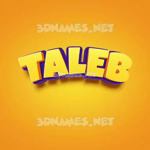 taleb in Orange Toon style - 3D name wallpaper taleb in Orange Toon style - 3D name wallpaper