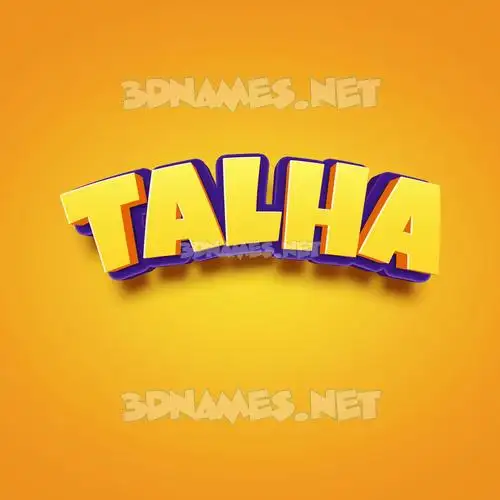 talha in Orange Toon style - 3D name wallpaper talha in Orange Toon style - 3D name wallpaper