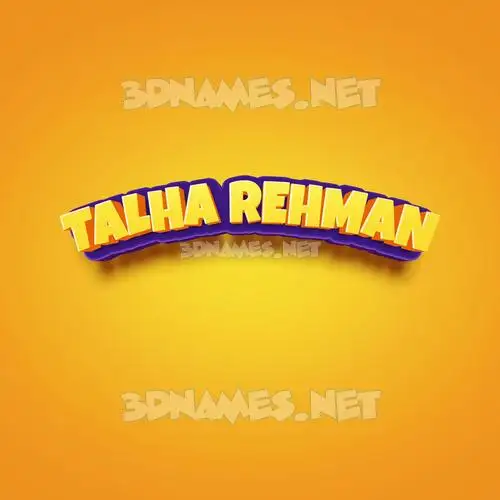 talha rehman in Orange Toon style - 3D name wallpaper talha rehman in Orange Toon style - 3D name wallpaper