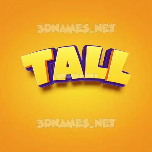 tall in Orange Toon style - 3D name wallpaper tall in Orange Toon style - 3D name wallpaper