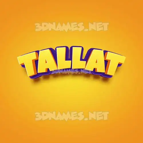 tallat in Orange Toon style - 3D name wallpaper tallat in Orange Toon style - 3D name wallpaper