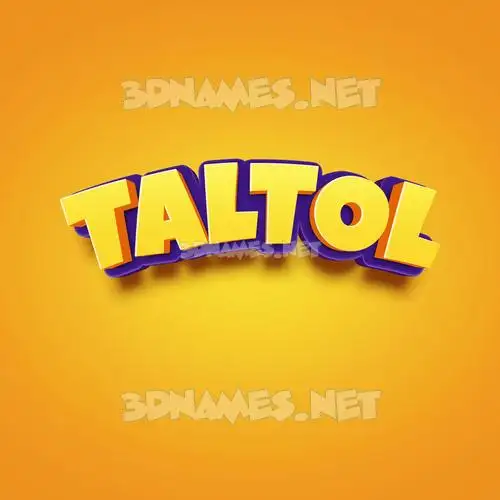 taltol in Orange Toon style - 3D name wallpaper