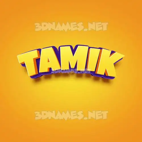 tamik in Orange Toon style - 3D name wallpaper tamik in Orange Toon style - 3D name wallpaper