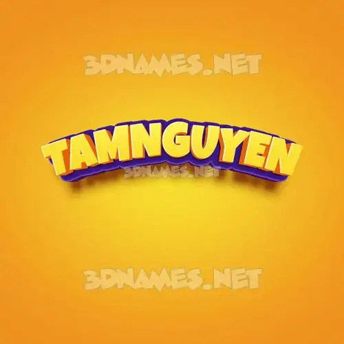 tamnguyen in Orange Toon style - 3D name wallpaper tamnguyen in Orange Toon style - 3D name wallpaper