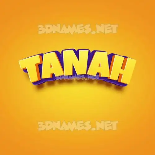 tanah in Orange Toon style - 3D name wallpaper tanah in Orange Toon style - 3D name wallpaper