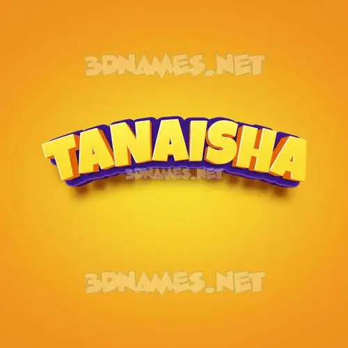 tanaisha in Orange Toon style - 3D name wallpaper