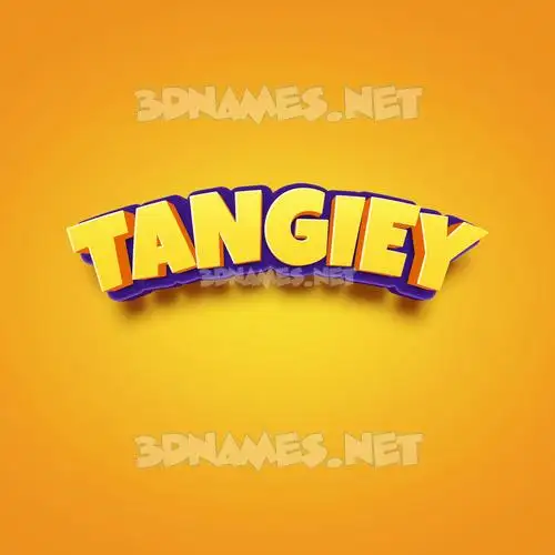 tangiey in Orange Toon style - 3D name wallpaper tangiey in Orange Toon style - 3D name wallpaper