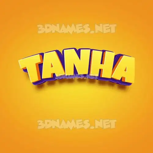 tanha in Orange Toon style - 3D name wallpaper tanha in Orange Toon style - 3D name wallpaper
